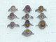 10 Pieces Cacoxenite Super7 Amethyst Sterling Silver Different Styles Ring