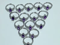 Beautiful Amethyst Cut Faceted Ring Wholesale