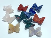 3D Butterfly Carving Wholesale Rose Quartz Sakura Flower Agate