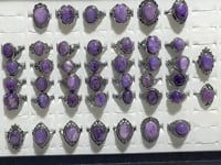 43 Pieces Charoite Different Styles Ring #5