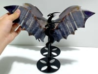 2 Pairs Stripe Agate Flying Dragon Wing With Stand