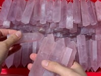 High Quality Clear Rose Quartz Points Deep Pink