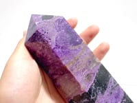 28.5CM Large Charoite Four-sided Tower For Collection #A01