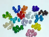 Colorful Glass Cat Eye Mushrooms Wholesale (man made)
