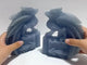 2 Pieces Beautiful Blue Angelite Flying Dragon Castle Carving