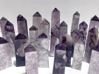 26 Pieces Purple Spark Lepidolite Four-Sided Tower