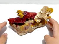 Unique Mookaite Two Birds Carving