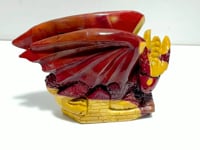 Unique Mookaite Flying Dragon Castle Carving