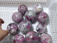 11 Pieces Pink Tourmaline Spheres Balls