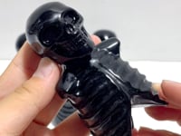 Halloween Obsidian Skull Carving Wholesale