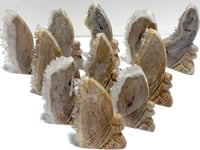 11 Pieces Clear Quartz Cluster Butterfly Fairy Carving