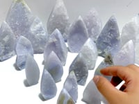 21 Pieces Blue Chalcedony Arrow Head Shape