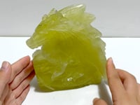 Citrine Flying Dragon Castle Carving