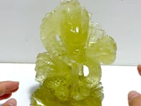 Unique Citrine Dragon Absorbing Water Carving