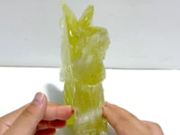 Unique Citrine Flying Dragon Castle Carving