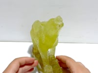 Unique Citrine Wolf Carving