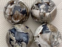 4 Pieces Large Volcano Agate Sphere (UV REACTIVE)