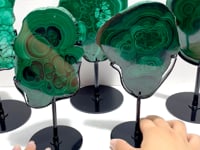 5 Pieces High Quality Malachite Specimen With Stand