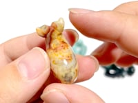 3 Types Whale carving Wholesale Crazy Agate Amazonite Moss Agate