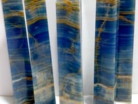 6 Pieces Tall High Quality Blue Onyx Four-sided Tower Point