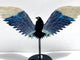 Unique Trolleite Stone Eagle Wing Carving With Stand #A02