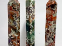 3 Pieces Tall China Agate Tower Point