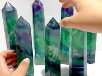7 Pieces Large Feather Fluorite Tower Points