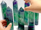7 Pieces Large Feather Fluorite Tower Points