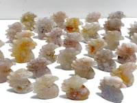 31 Pieces Sakura Flower Agate Eagle Carving