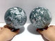 2 Pieces Large Moss Agate Large Sphere