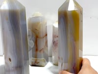 4 Pieces Large Agate Tower Points