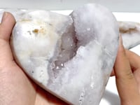 5 Pieces Large Geode Agate Heart