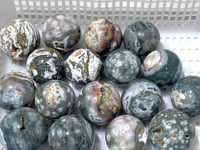 17 Pieces 6th Vein Ocean Jasper Spheres Balls