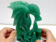 Unique Green Aventurine Flying Dragon Castle Carving #2