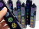 7 Pieces Large Obsidian 7 Chakra Tower Point