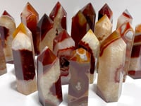 19 Pieces Carnelian Mixed Quartz Tower Point