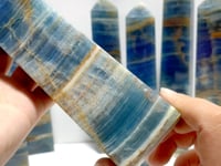 7 Pieces High Quality Blue Onyx Four-sided Tower Point