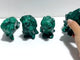 4 Pieces Malachite Lion Carving