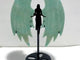 Natural Amazonite Angel Carving Wing With Stand