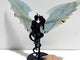 Blue Onyx Demon And Angel Wing Carving With Stand Ornament