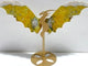 Yellow Bumble Bee Jasper Flying Dragon Wing Carving With Stand