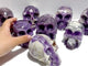 8 Pieces Chevron Amethyst Skull Carving