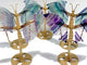 5 Pairs Beautiful Small Fluorite Symmetry Butterfly Wing With Stand