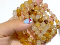 8mm Hematoid Quartz Golden Fire Quartz Bracelets Wholesale