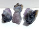 3 Pieces Amethyst Mixed Geode Druzy Agate Elephant Animal Carving #A14