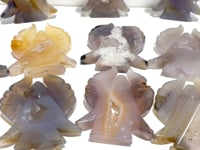 13 Pieces Geode Agate Druzy Angel Carving