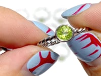 Cut Faceted Peridot Rings Wholesale