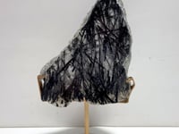 Unique Black Tourmaline Slab With Stand #2