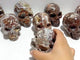 8 Pieces Geode Druzy Morocco Agate Skull Carving #2