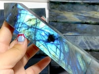 12 Pieces Flash Labradorite Four-Sided Tower Point
